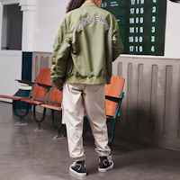 Purchase Converse Retro Pilot Bomber Jacket Spring Unisex Green Arrow Logo Loose Fit 10024169-A02