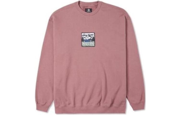 Converse Retro Pink Long-Sleeve Sweatshirt with Logo Patch Design 10025032-A03