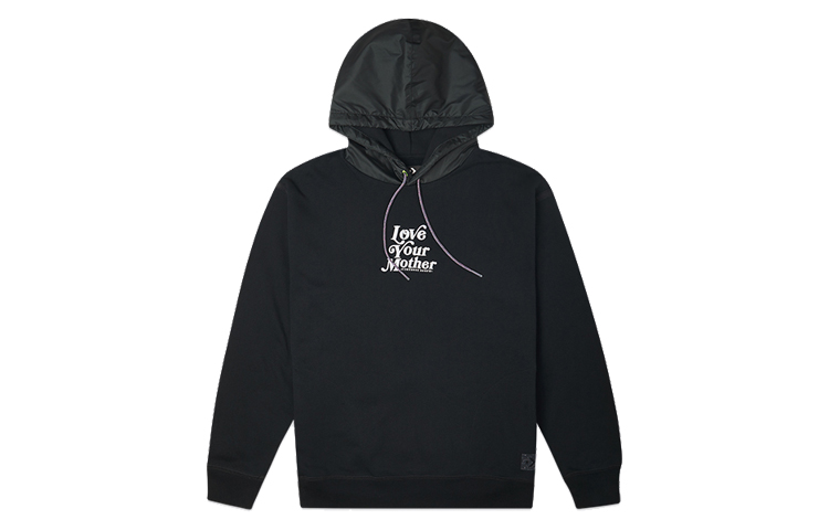 Converse Retro Solid Color Hoodie Pullover - Ink Black 10022153-A01