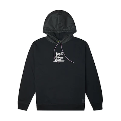 Converse Retro Solid Color Hoodie Pullover - Ink Black 10022153-A01