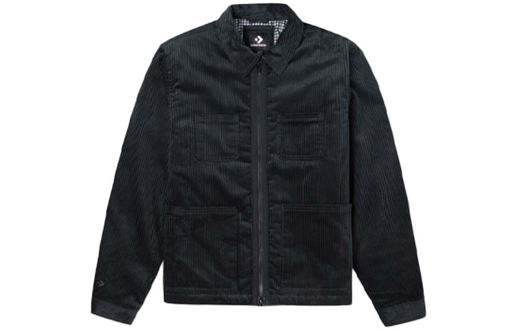 Converse Retro Solid Corduroy Jacket Unisex Black 10021951-A04