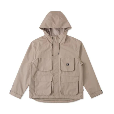 Converse Retro Utility Logo Outdoor Hooded Casual Loose Jacket Khaki () 10026948-A01