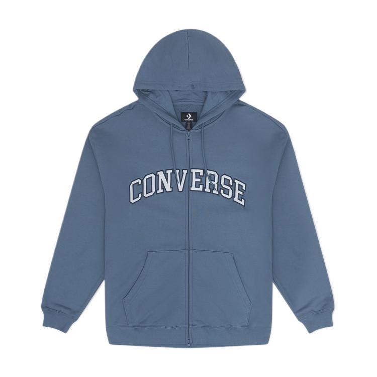 Converse Retro Warm Soft Hoodie Cardigan Jacket Blue 10027083-A05