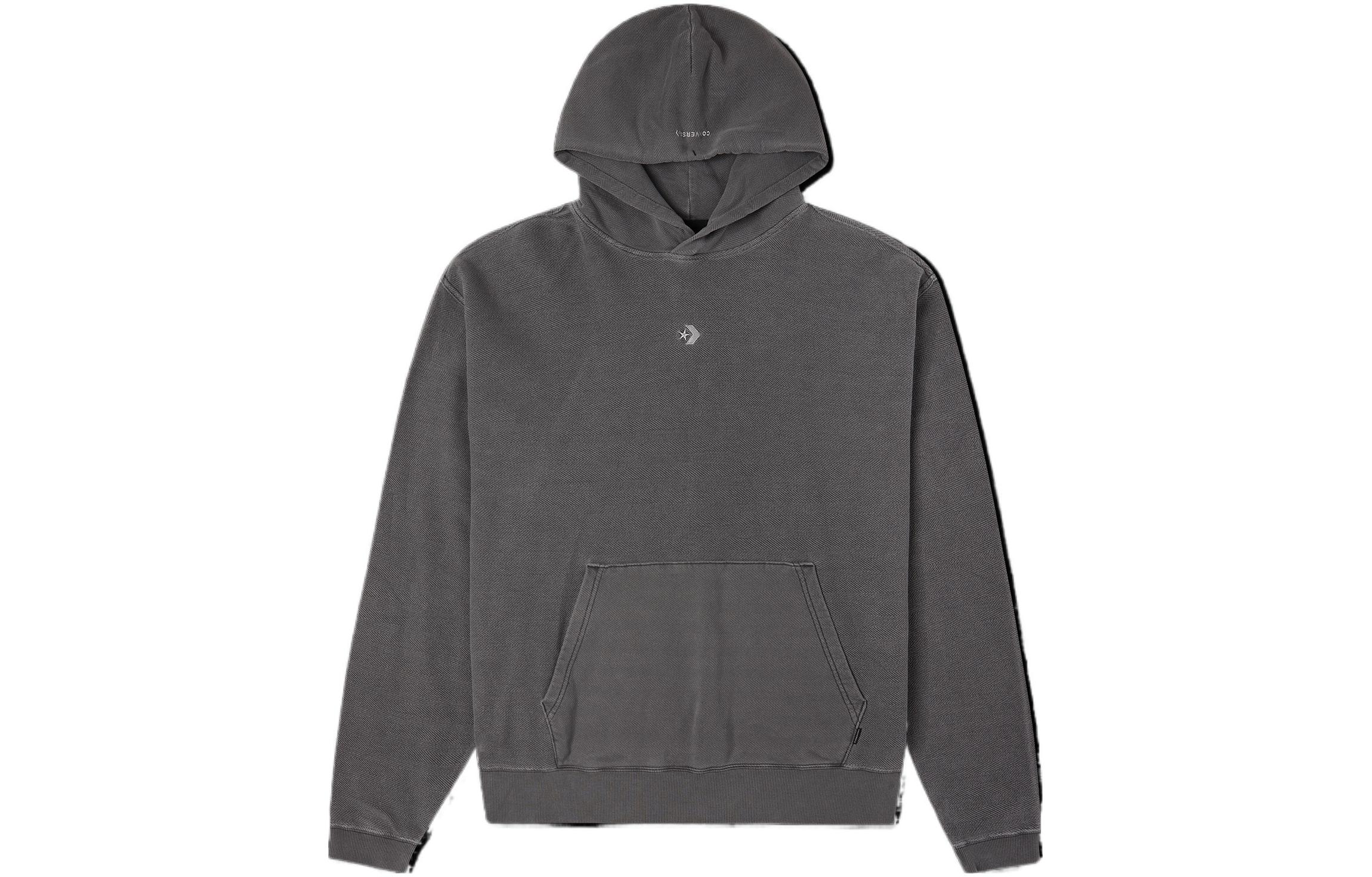 Converse Reverse Herringbone Vintage Washed Pullover Sweatshirt Grey () 10023061-A01