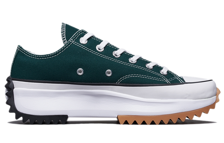 Order 匡威 Run Star Hike 防滑耐磨 低幫休閒帆布鞋 男女同款 墨綠