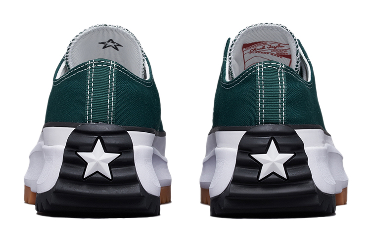 Shop 匡威 Run Star Hike 防滑耐磨 低幫休閒帆布鞋 男女同款 墨綠