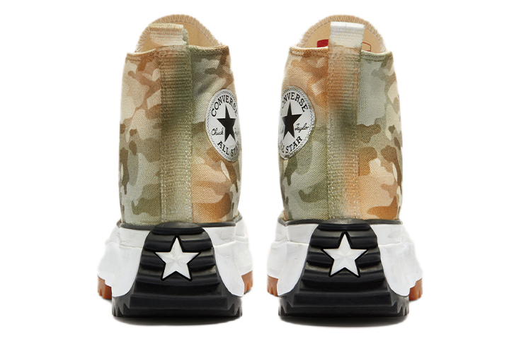 Lookbook 匡威 Run Star Hike 復古經典帆布鞋 男女同款 淺綠色迷彩