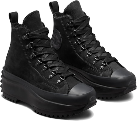 Converse Run Star Hike Tinggi 'Triple Black Sherpa' 173096C Lookbook Converse Run Star Hike Tinggi 'Triple Black Sherpa' 173096C