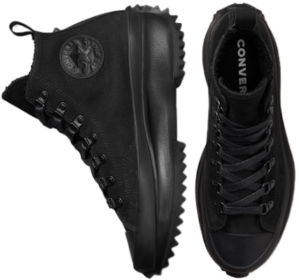Converse Run Star Hike Tinggi 'Triple Black Sherpa' 173096C Shop Converse Run Star Hike Tinggi 'Triple Black Sherpa' 173096C