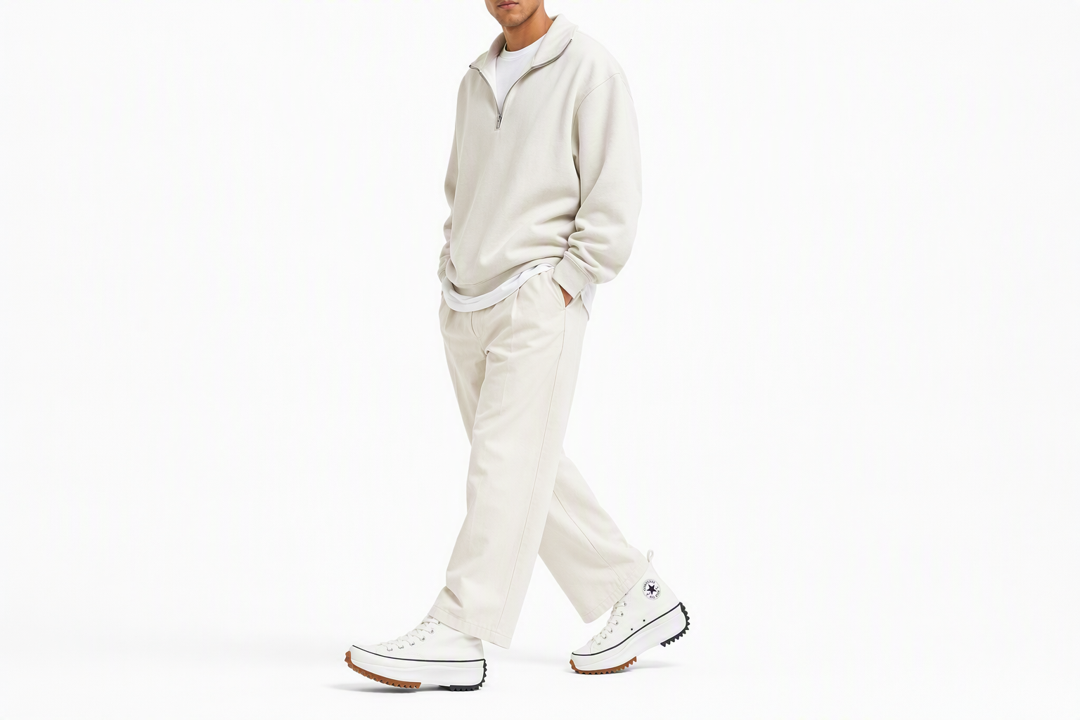 Order Converse Run Star Hike 高筒運動鞋「白黑膠底」 166799C