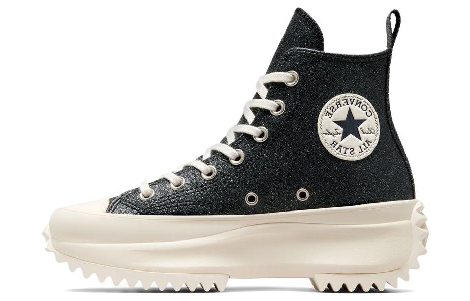 Converse Run Star Hike Leather High Top 'Sparkly Black' A07947C