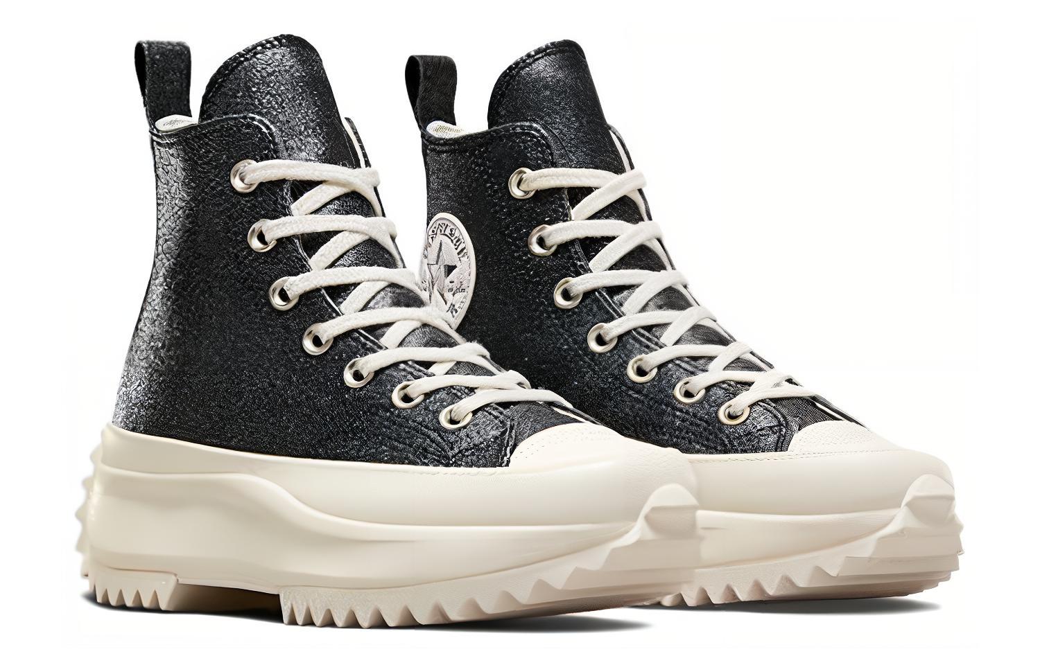 Lookbook 컨버스 런스타 하이크 블랙 스파클 (Converse Run Star Hike Black Sparkle) A07947C