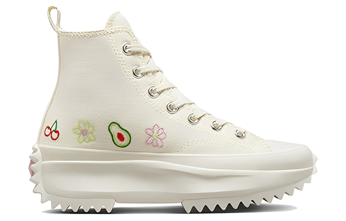 Converse Run Star Hike Platform High 'Embroidered Fruits & Florals'