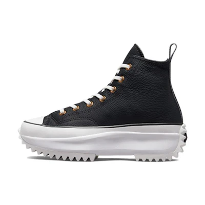 Converse Run Star Hike Platform Metallic & Leather High Top 'Black'