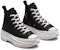 Converse Run Star Hike Platform Metallic & Kulit Tinggi 'Hitam' A04183C