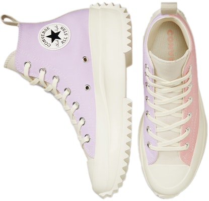 匡威Run Star Hike厚底三拼高帮 '拼色-淡紫色' 高帮鞋 A01582C Shop 匡威Run Star Hike厚底三拼高帮 '拼色-淡紫色' 高帮鞋 A01582C
