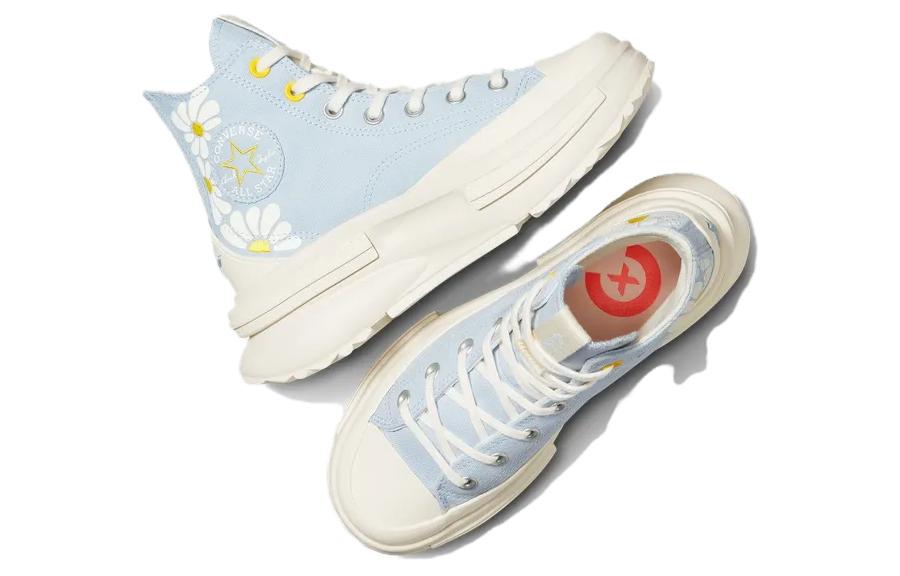 Shop Converse Run Star Legacy 舒適百搭 耐磨包覆性 高筒 帆布鞋 男女通款 藍黃色