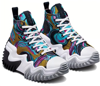 Converse Run Star Motion Platform Tinggi '90s Marbled' A00660C Lookbook Converse Run Star Motion Platform Tinggi '90s Marbled' A00660C