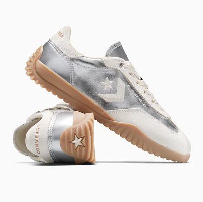 Converse Run Star Trainer OX Low-Top Retro Sneakers Beige/Perak Kasut A15189C Details for Converse Run Star Trainer OX Low-Top Retro Sneakers Beige/Perak Kasut A15189C
