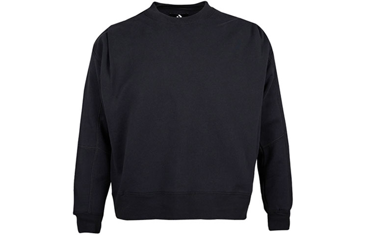 Converse Simple Black Unisex Crewneck Pullover Sweatshirt 10020755-A01