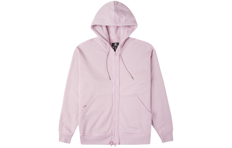 Converse Solid Color Full-Zip Hoodie Jacket Pink Purple Unisex 10022002-A02