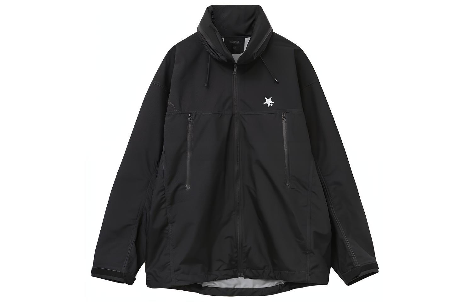 Converse Solid Color High-Neck Printed Jacket - Black A2818FJM-700