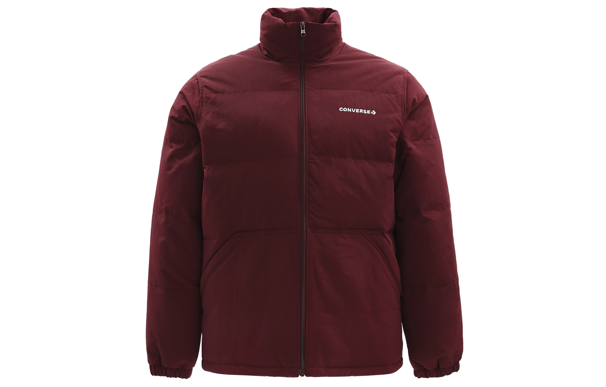 Converse Solid Color Zip-Up Jacket Long Sleeve - Maroon 10021946-A01
