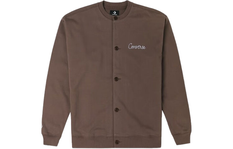Converse Solid Logo Embroidered Crewneck Bomber Jacket 10024582-A03