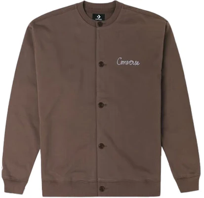 Converse Solid Logo Embroidered Crewneck Bomber Jacket 10024582-A03 Buy Converse Solid Logo Embroidered Crewneck Bomber Jacket 10024582-A03
