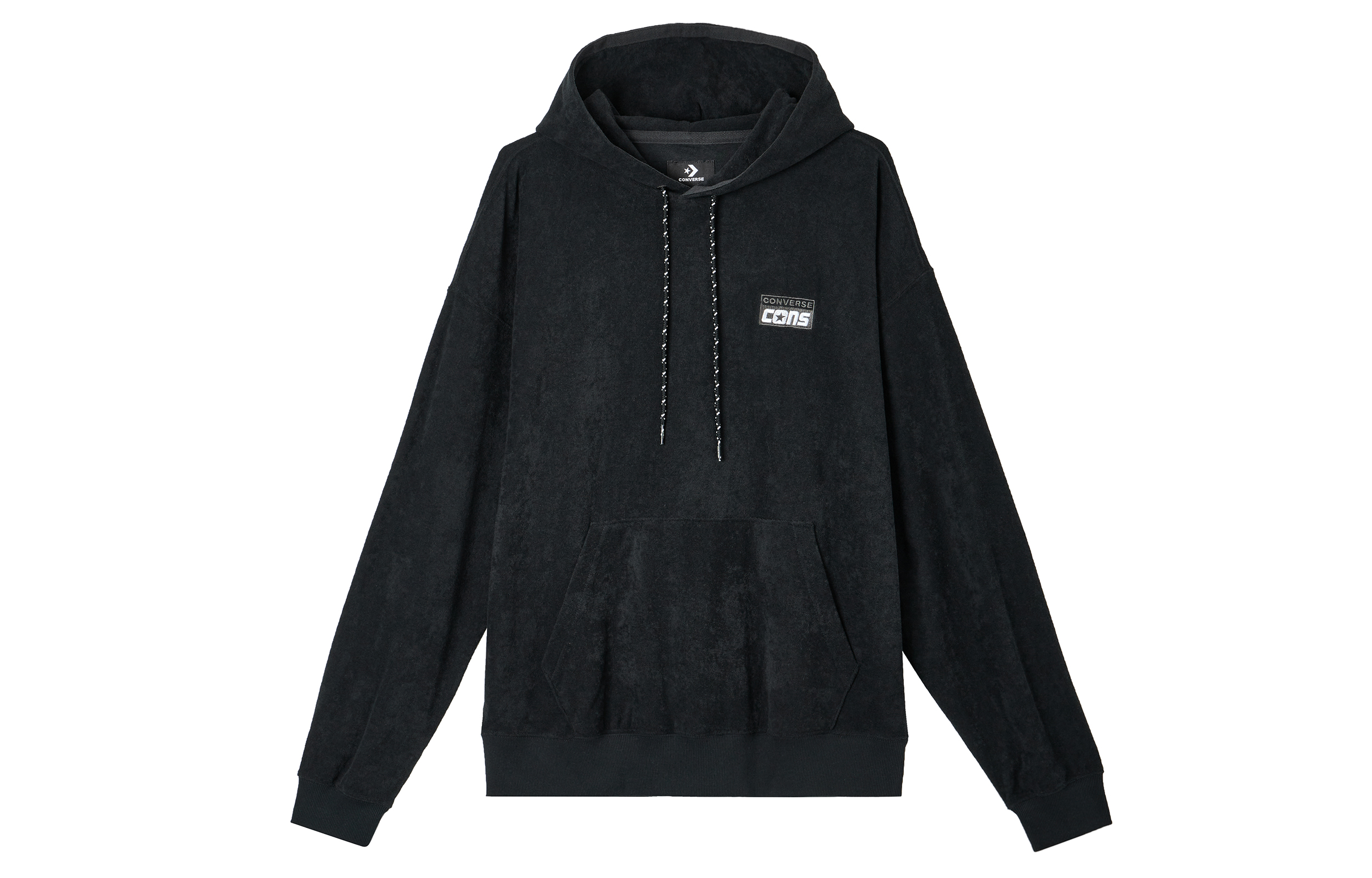 Converse Sportswear Hoodie Unisex Black - Warm & Breathable Pullover. 10023279-A04
