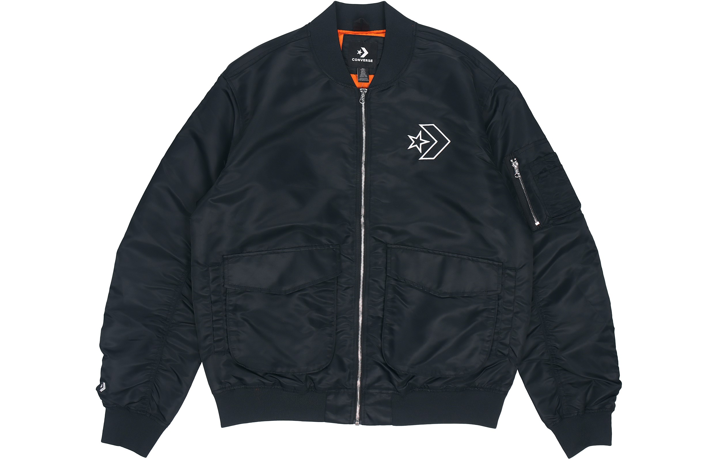 Lookbook 匡威SS22黑色飞行夹克带箭头标志 – 男女同款复古风 10024169-A03