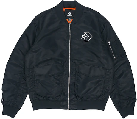 匡威SS22黑色飞行夹克带箭头标志 – 男女同款复古风 10024169-A03 Lookbook 匡威SS22黑色飞行夹克带箭头标志 – 男女同款复古风 10024169-A03