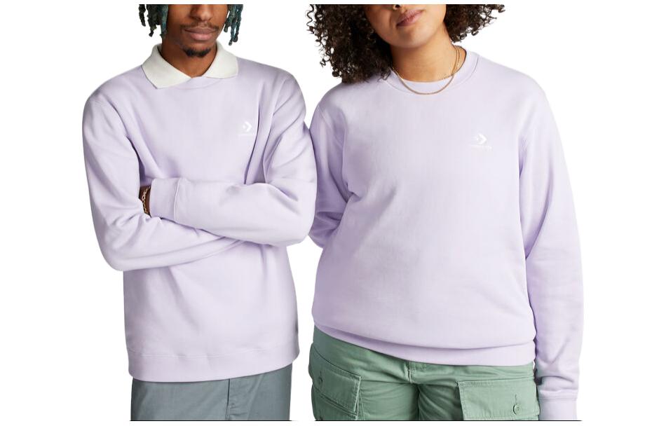 Converse SS23 Unisex Logo Pullover Crewneck Sweatshirt in Light Purple 10024510-A10