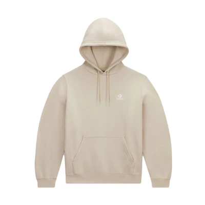 Converse SS23 Unisex Solid Color Hoodie Long Sleeve Beige 10024509-A14
