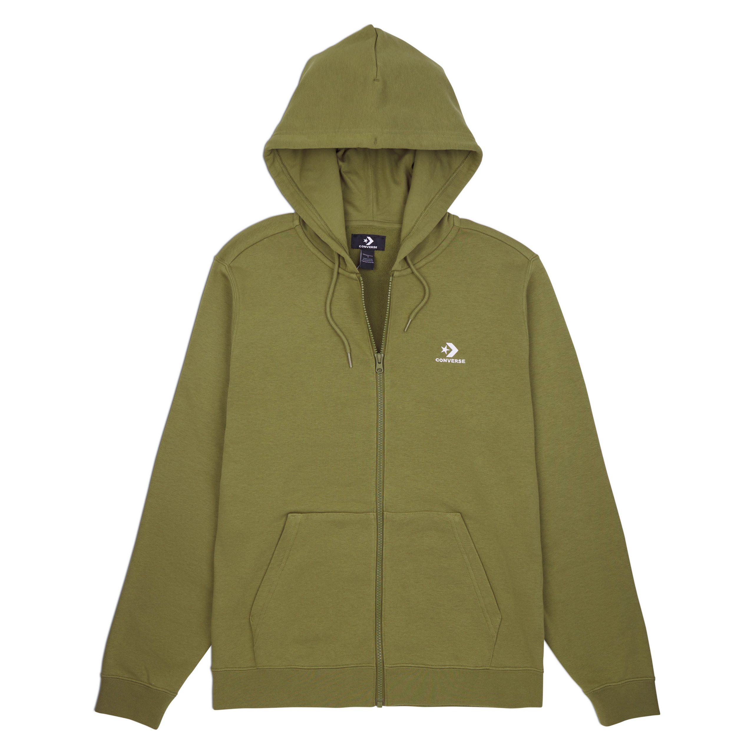 Converse Star Chev Logo Green Outdoor Zipper Hoodie Jacket Unisex 10023871-A18