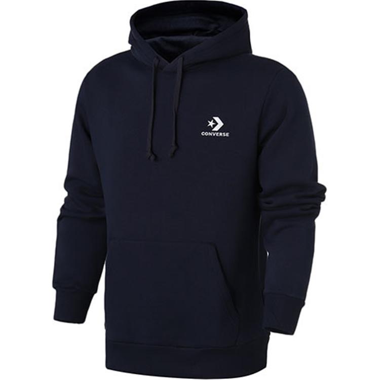 Buy Converse 星箭標誌刺繡海軍藍連帽休閒長袖上衣 10008814-A02