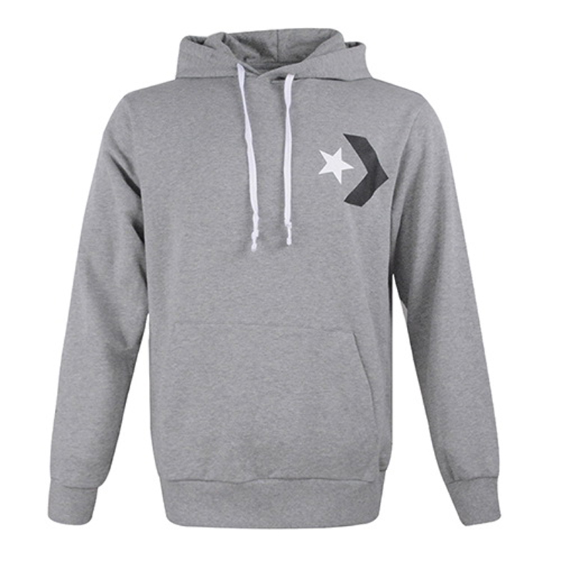 Converse Star Chevron Graphic Pullover Hoodie Gray - Stylish & Versatile 10007744-A05