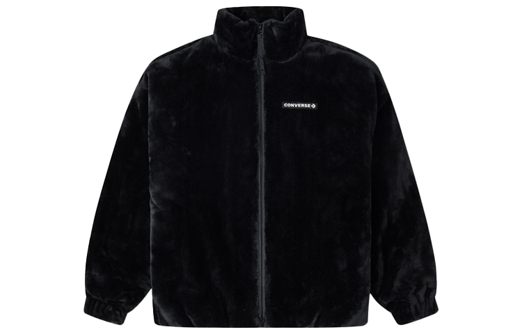 Converse Star Chevron Logo Print Black Jacket Unisex Casual Warm Long Sleeve 10023526-A01