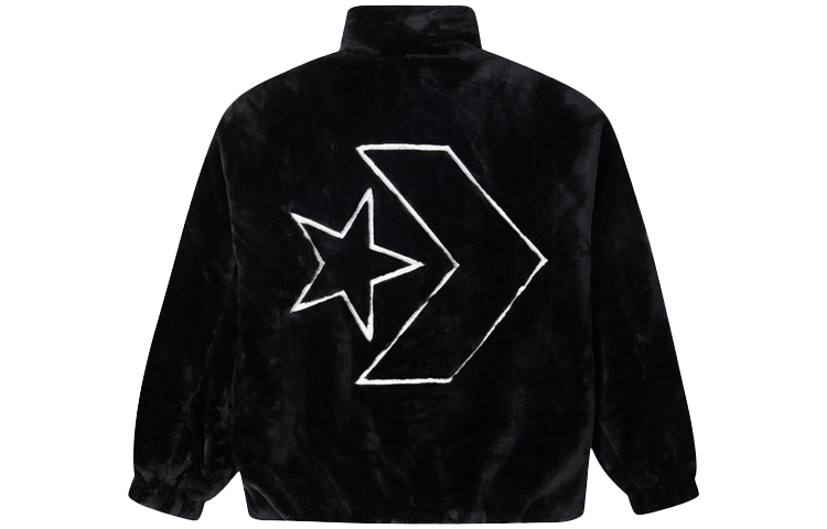 Lookbook 匡威星标志黑色印花男女同款休闲保暖长袖夹克 10023526-A01