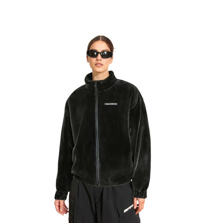 Sizing 匡威星标志黑色印花男女同款休闲保暖长袖夹克 10023526-A01