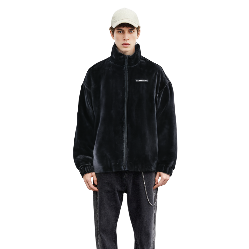 Cheap 匡威星标志黑色印花男女同款休闲保暖长袖夹克 10023526-A01