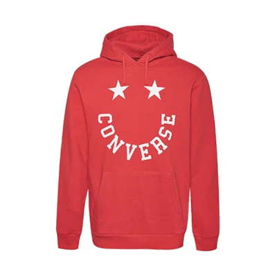Converse Star Logo Graphic Hoodie Red - Retro Style 10018351-A02