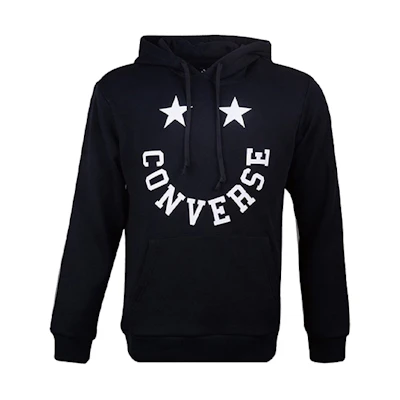 Converse Star Logo Printed Hoodie Black 10018351-A03