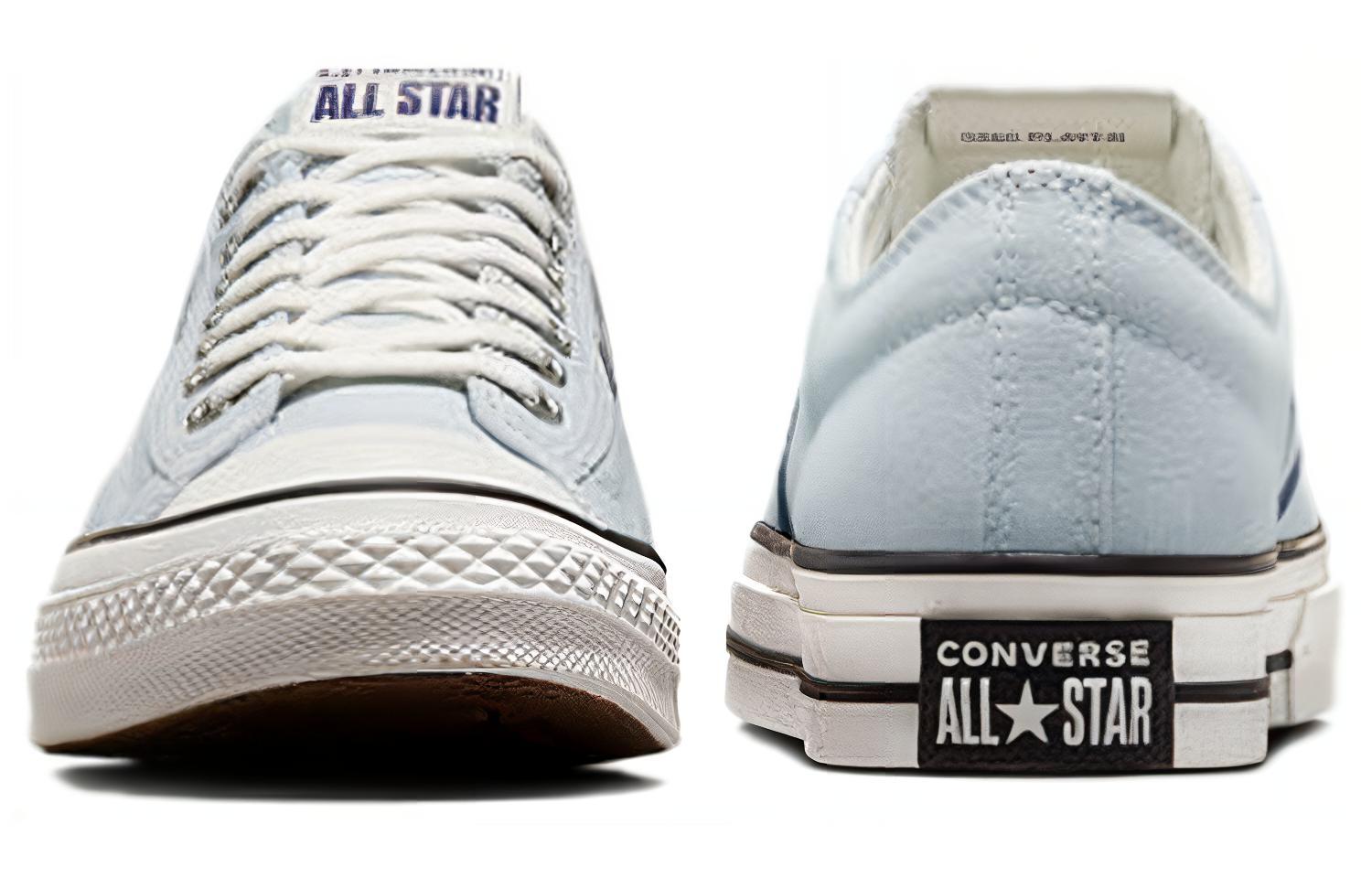 Shop Converse 星星球員76運動再現 舒適百搭 耐磨 低筒 帆布鞋 男女同款 白色