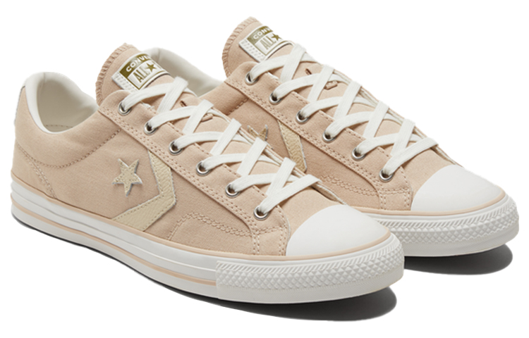 Lookbook 匡威星级玩家 轻便透气 纯色休闲帆布鞋 淡黃色