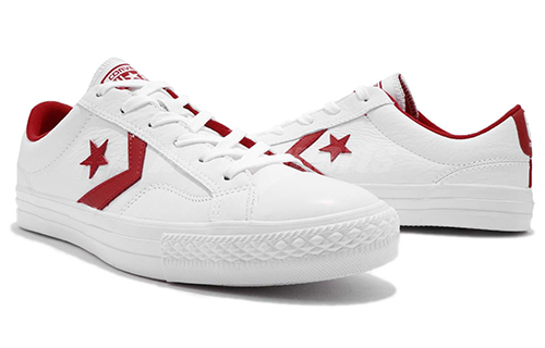 Shop Converse Star Player Ox Wit Rood Leer ''Wit Rood'' 159739C