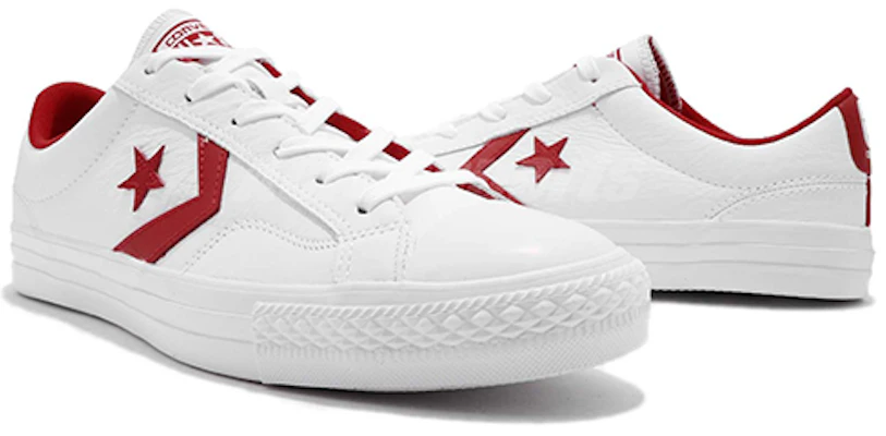 Converse Star Player Ox Wit Rood Leer ''Wit Rood'' 159739C Shop Converse Star Player Ox Wit Rood Leer ''Wit Rood'' 159739C