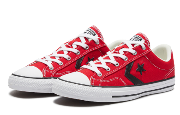 Shop コンバース スタープレイヤー OX エナメル 赤/黒/白 165458C