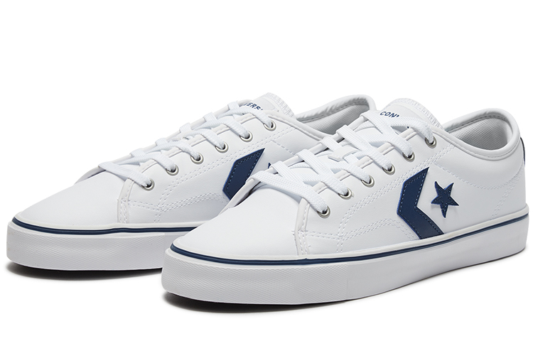 Lookbook Converse Star Replay Leather 'Blanco Azul Marino' 164544C