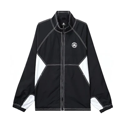 Converse Starsprinter Black Retro Colorblock Track Jacket Full-Zip 10026007-A02